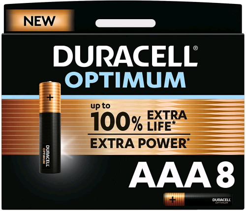 Duracell Optimum - Batteria 8 x AAA - Alcalina